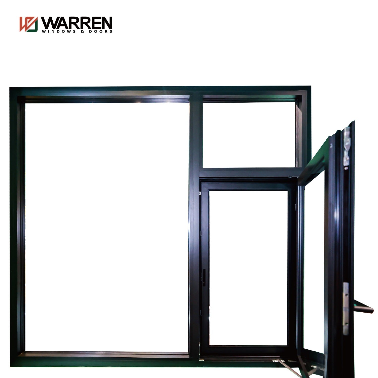 Custom Building Materials Double Glass Aluminum Casement Windows